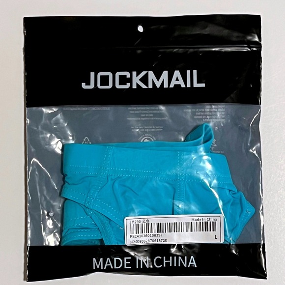 Jockmail Ice Silk Thong Blue‎ Size L (30-32) JM290 NWT - Picture 5 of 6